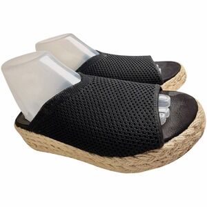 Eileen Fisher Tali Recycled Stretch Knit Wedge Espadrilles Sz 9.5 Resortwear